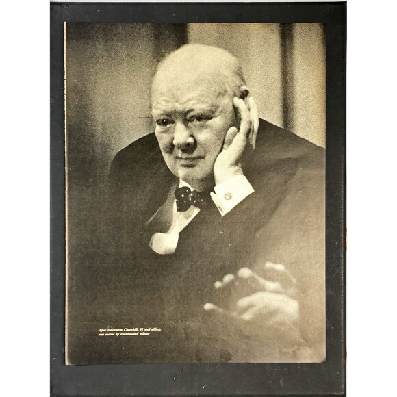 Winston Churchill Photograph "After Retirement Emotional by Tribute" Print 1966 - Picture 3 of 3